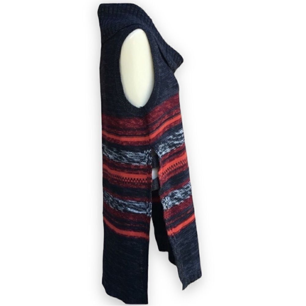 new directions Charcoal Sweater Tunic with Red and Orange Stripes - Picture 2 of 9